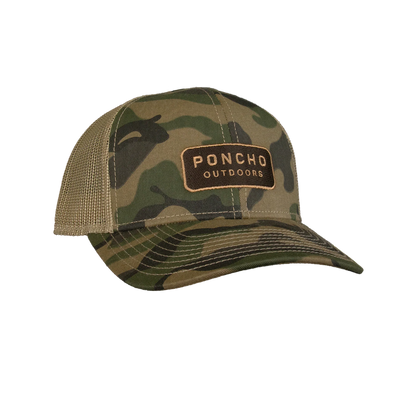 Men's Poncho Camo Trucker Cap