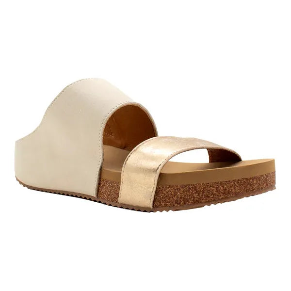 Women's Very Volatile Gold and Ivory Sandal PV1003-IVORY - Crazy House Western Wear