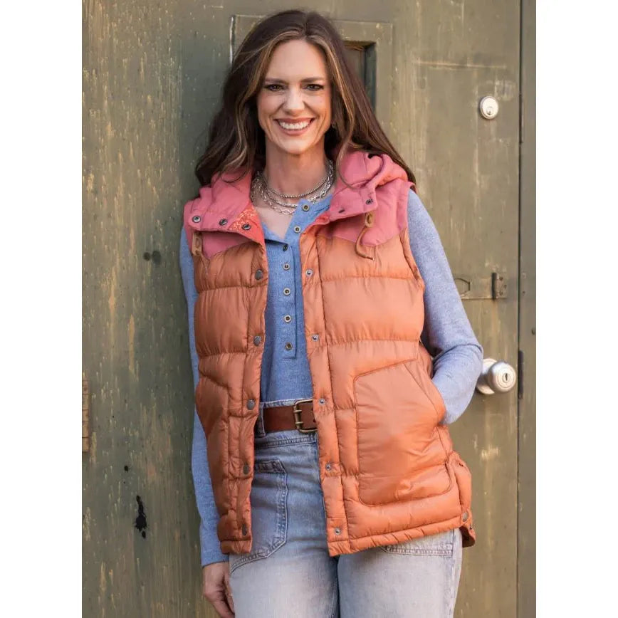 Women's STS Ranchwear Harper Vest - Brown and Pink STS3265