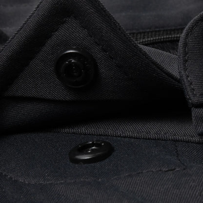 Men's Poncho "The Cast Iron" Black Long Sleeve Button Up Shirt 