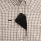 Poncho Men's Long Sleeve Tan and Brown The Guthrie Plaid Snap Shirt