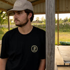 Men's Poncho Short Sleeve Black "The Cowboy Moon" T-shirt 