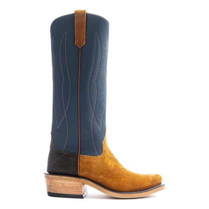 Rios Rust Crazyhorse Reverse with 16" Navy Waxy Kansas Tops R9030 - Crazy House Western Wear