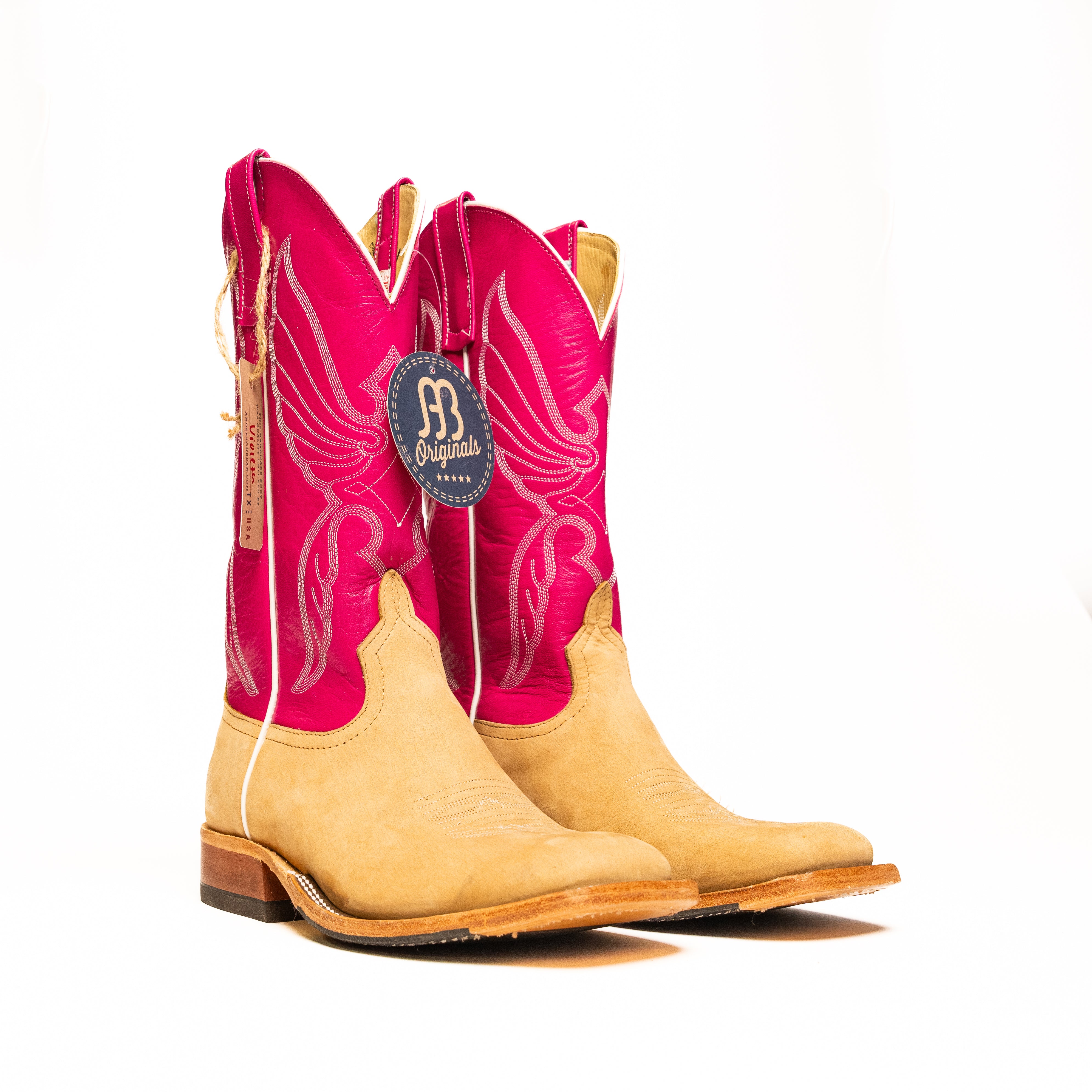 Anderson Bean Tan Crazyhorse with 13" Kidskin Dodder Top - Crazy House Western Wear