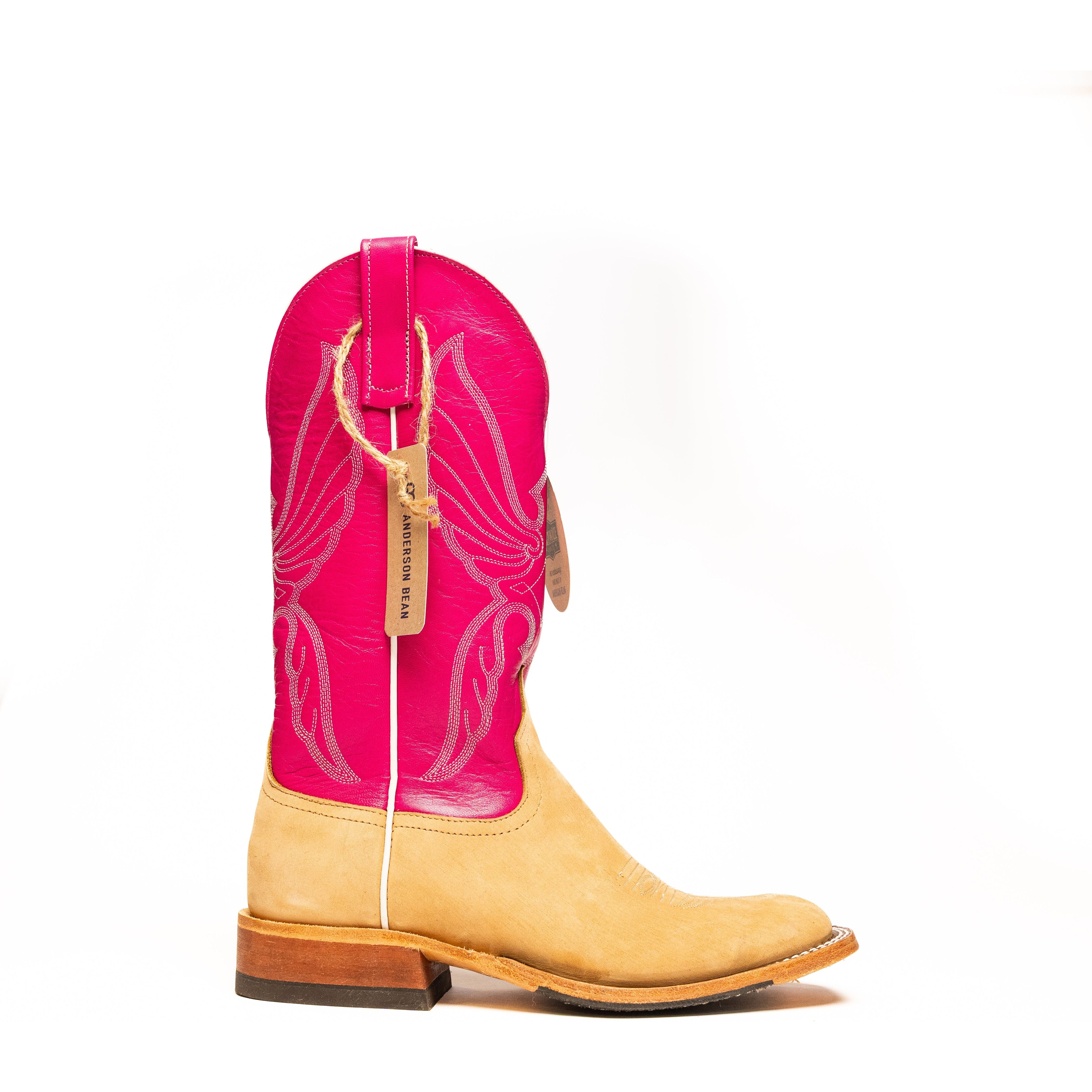 Anderson Bean Tan Crazyhorse with 13" Kidskin Dodder Top - Crazy House Western Wear