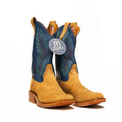 Rios Tan Newman with 13" Blue Deercow Top - Crazy House Western Wear
