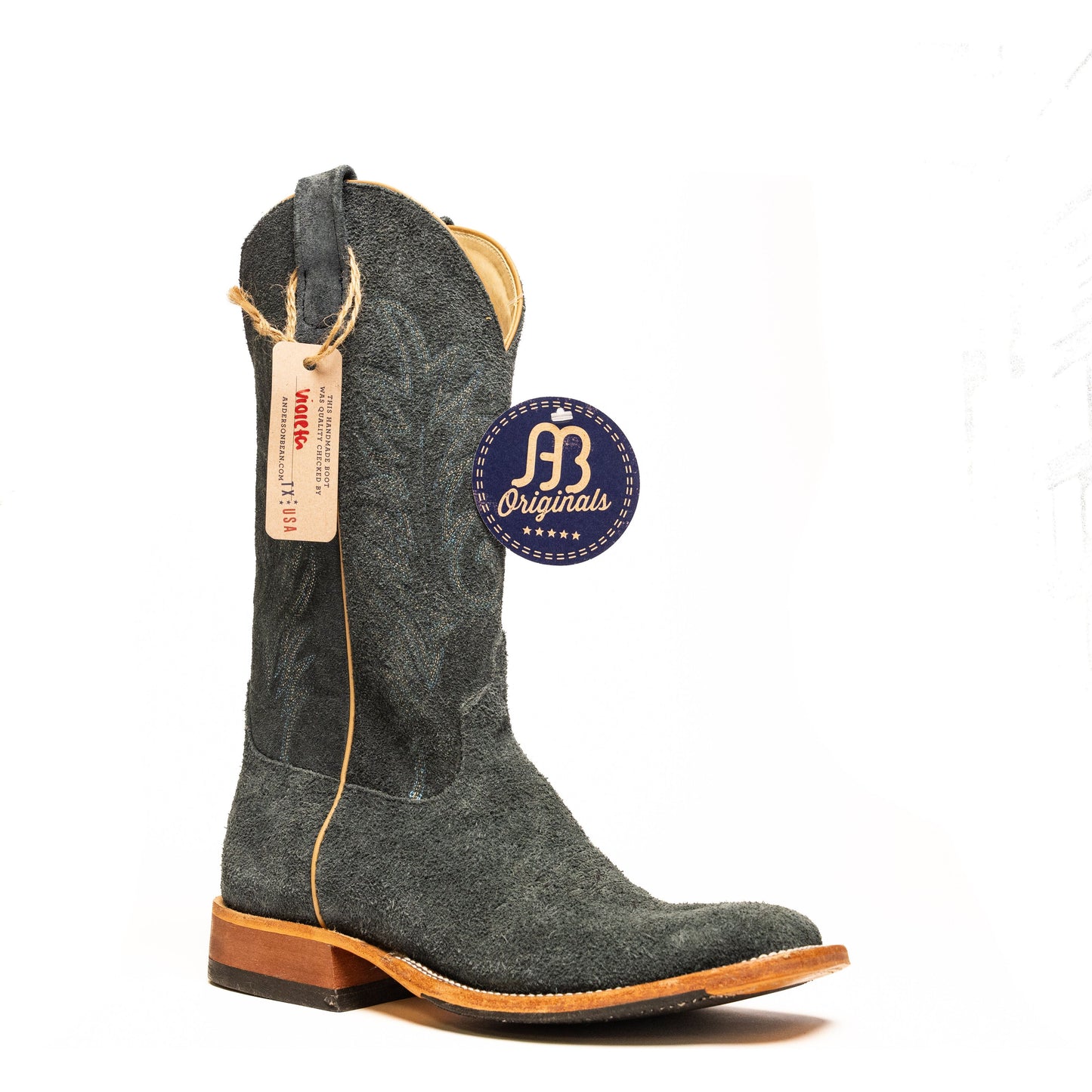 Anderson Bean Navy Safari Suede - Crazy House Western Wear