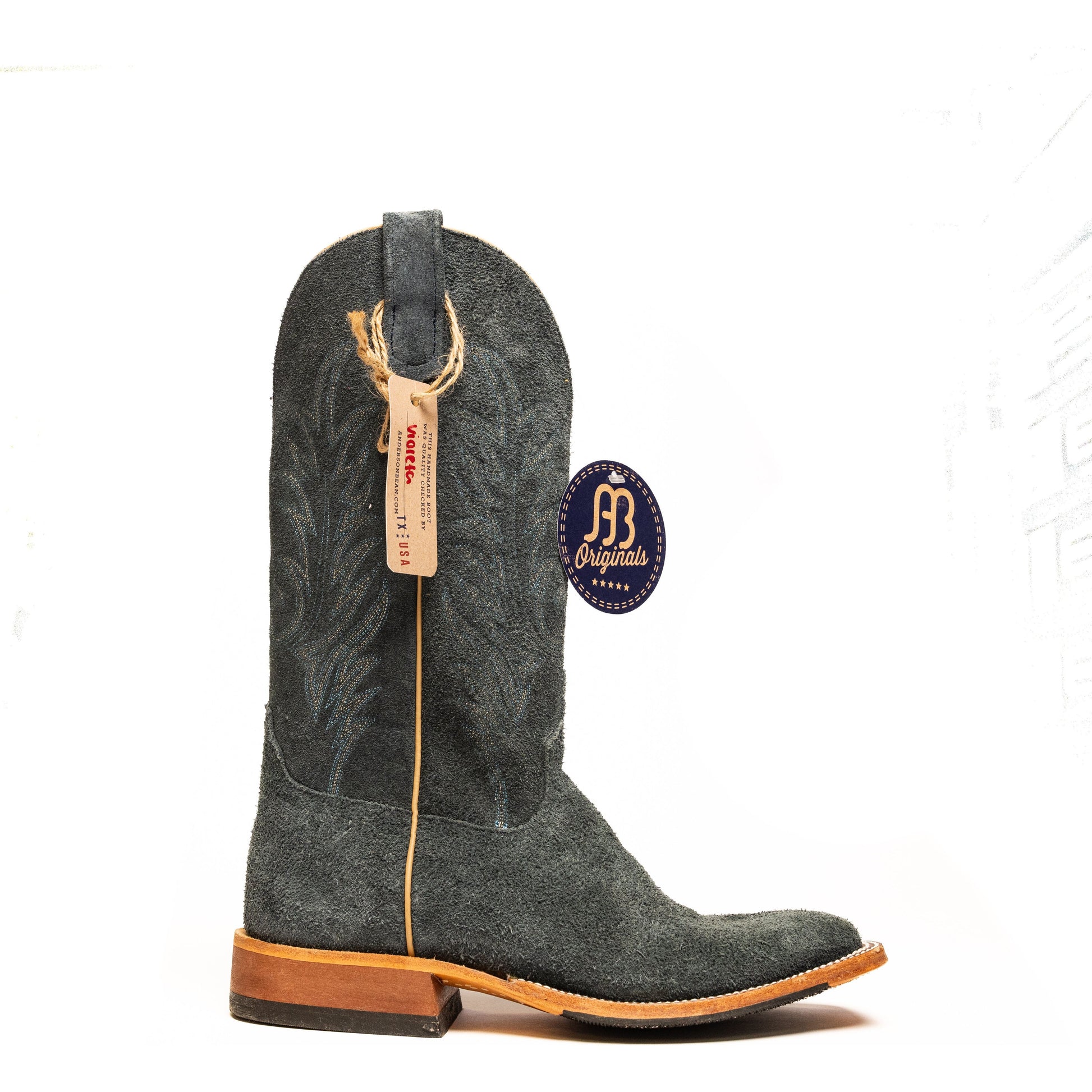 Anderson Bean Navy Safari Suede - Crazy House Western Wear