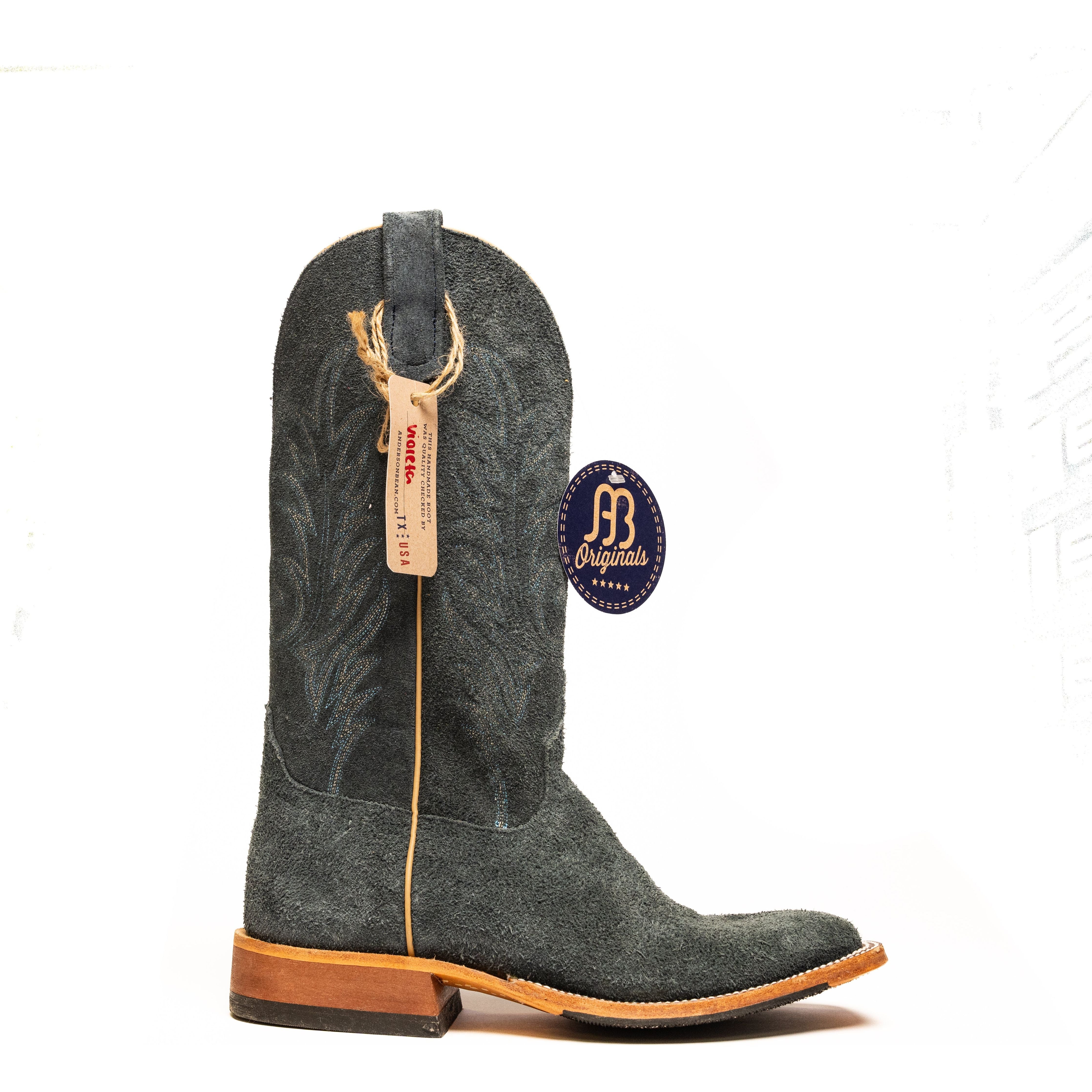 Anderson Bean 13" Navy Safari Suede - Crazy House Western Wear