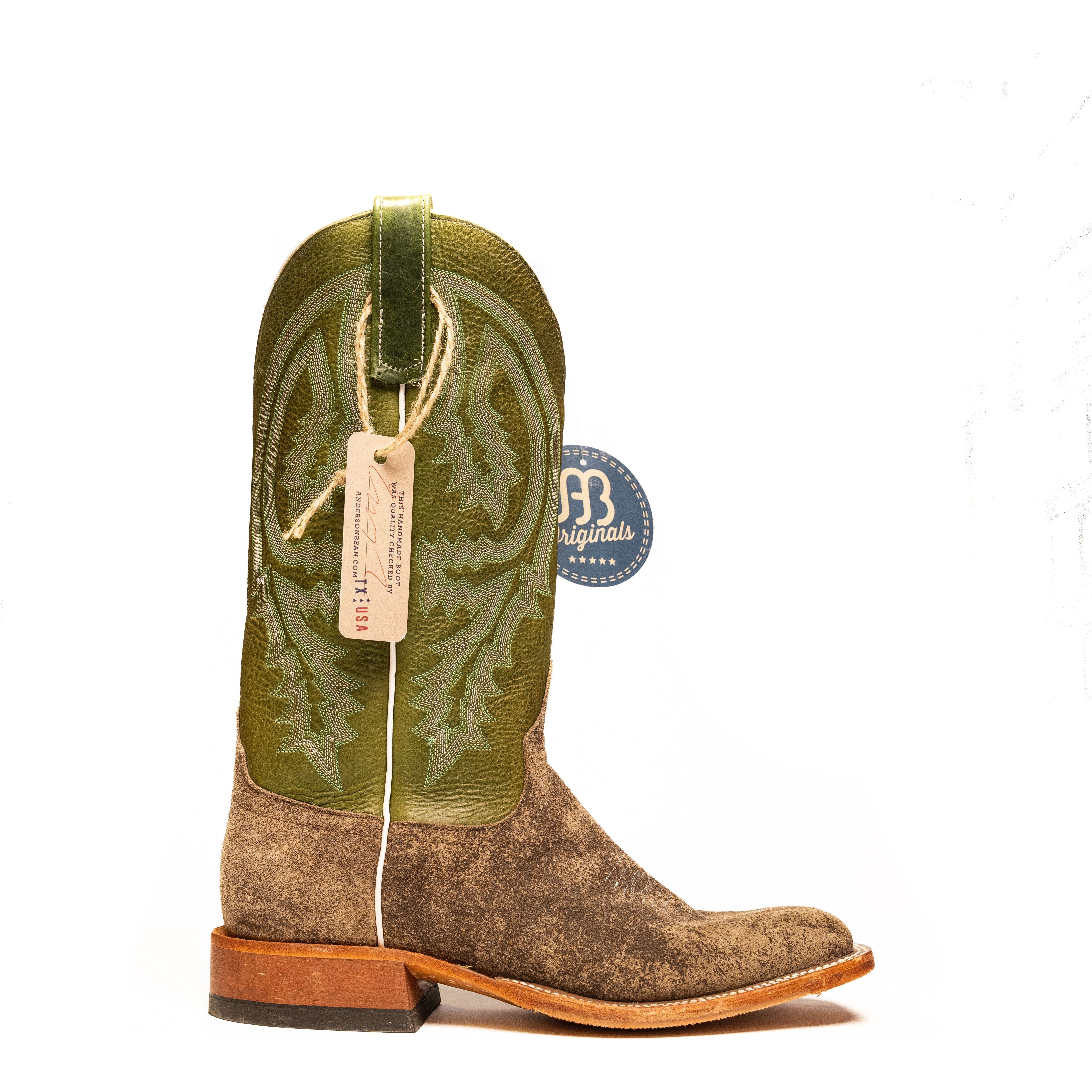 Anderson Bean River Rock with 13" Jade Navajo Top - Crazy House Western Wear