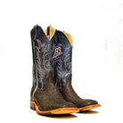 Anderson Bean Gray Safari Buffalo with 13" Blue Luster Kidskin Top - Crazy House Western Wear