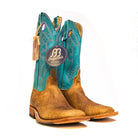 Anderson Bean Distressed Buffalo with 13" Turquoise Sinsation Top - Crazy House Western Wear