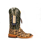 Anderson Bean Cocoa Big Bass with 13" Green Velvet Top - Crazy House Western Wear