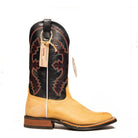 Anderson Bean Mesquite Rust Crazy Horse with 13" Essex Blue Kidskin Top - Crazy House Western Wear