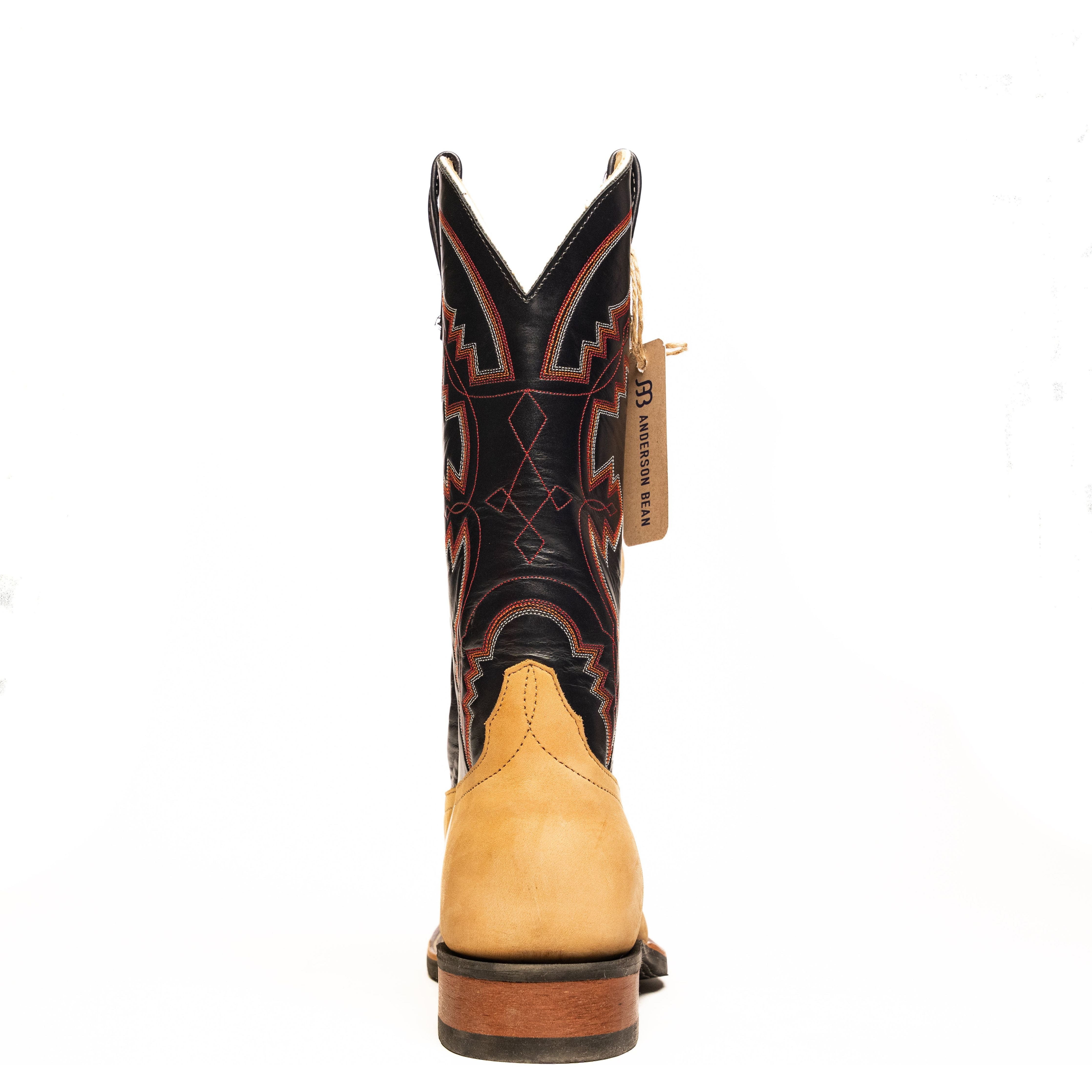 Anderson Bean Mesquite Rust Crazy Horse with 13" Essex Blue Kidskin Top - Crazy House Western Wear