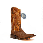 Rios Cigar Suede Full Quill Ostrich with 13" Cognac Lava Top - Crazy House Western Wear