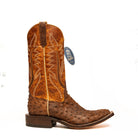 Rios Cigar Suede Full Quill Ostrich with 13" Cognac Lava Top - Crazy House Western Wear