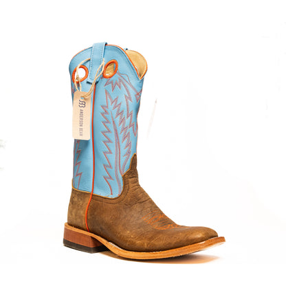 Anderson Bean Natural Brahma with 13" Sea Salt Deercow Top - Crazy House Western Wear
