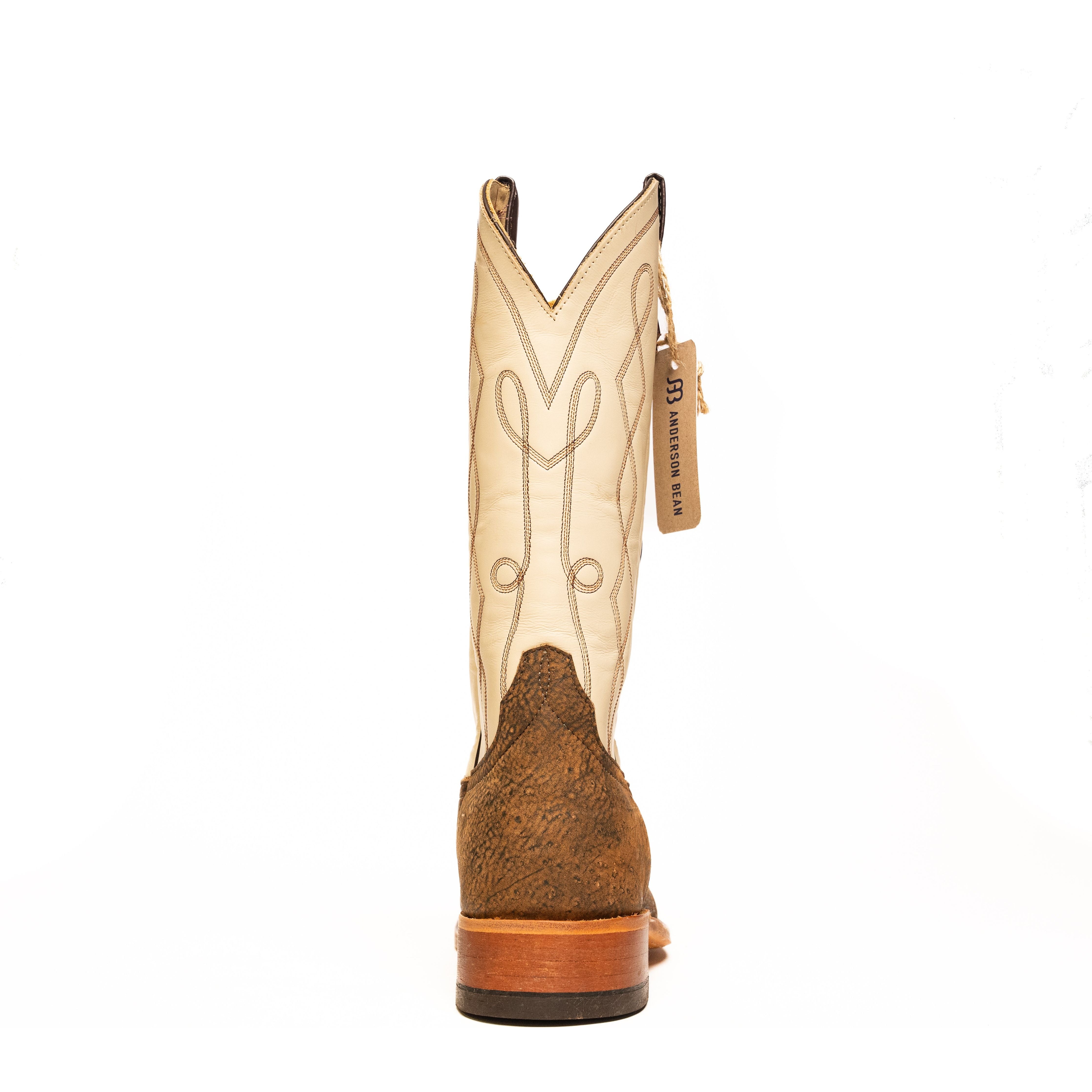 Anderson Bean Rust Safari Giraffe with 13" Bone Glove Top - Crazy House Western Wear