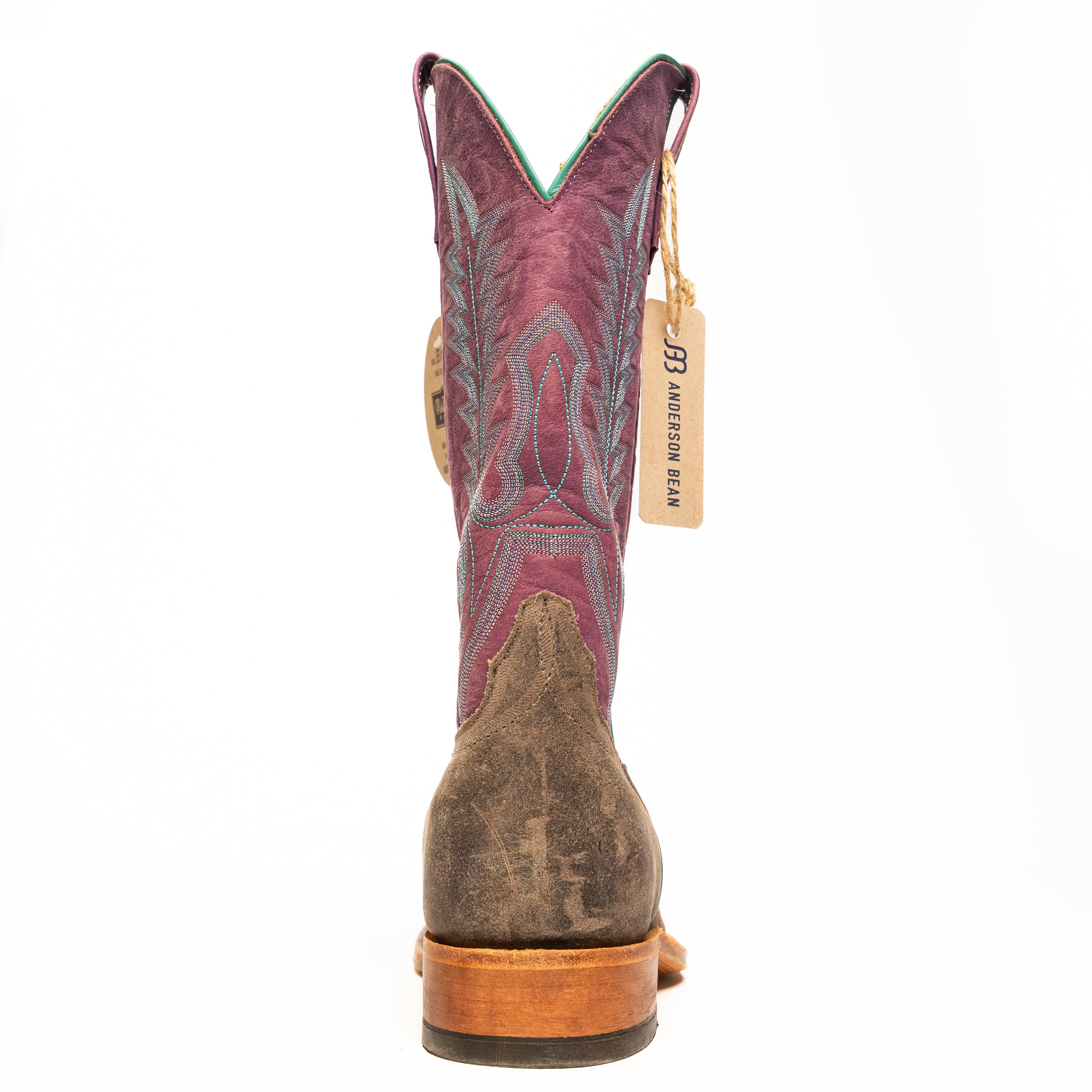 Anderson Bean After Dark Waxy Kudu with 13" Velvet Buffamon Top - Crazy House Western Wear