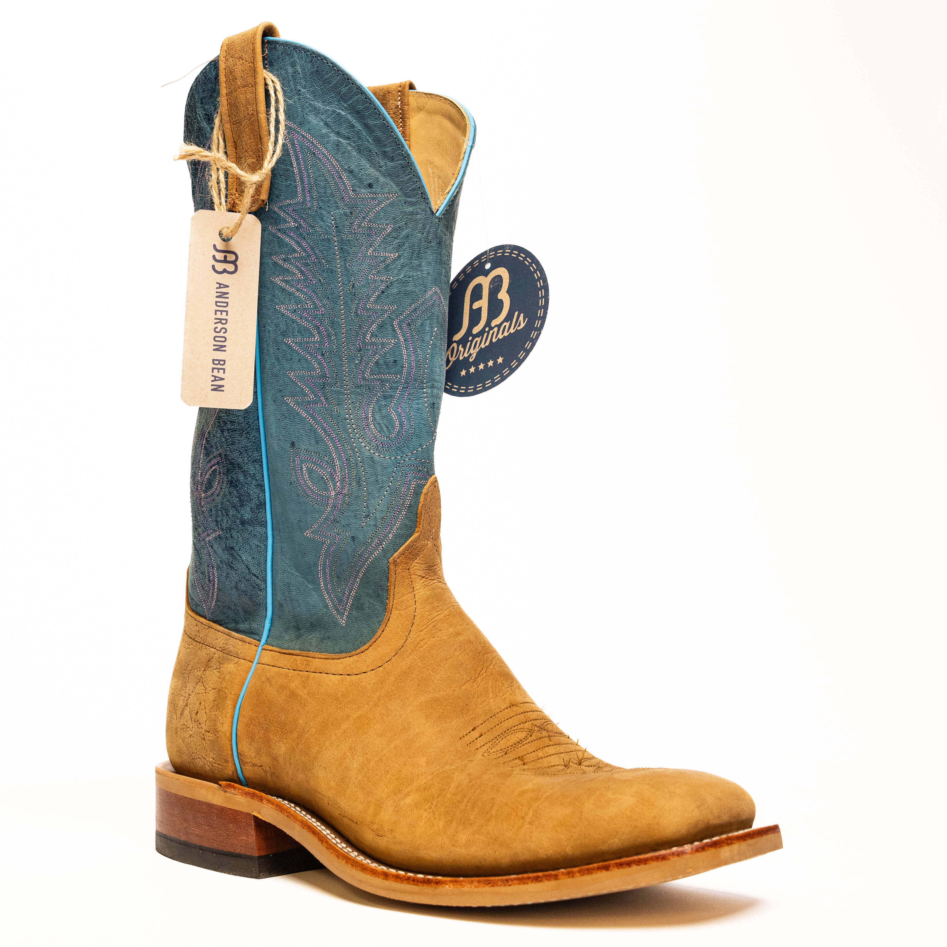 Anderson Bean Natural Brahma with 13" Danube Mad Dog Top - Crazy House Western Wear