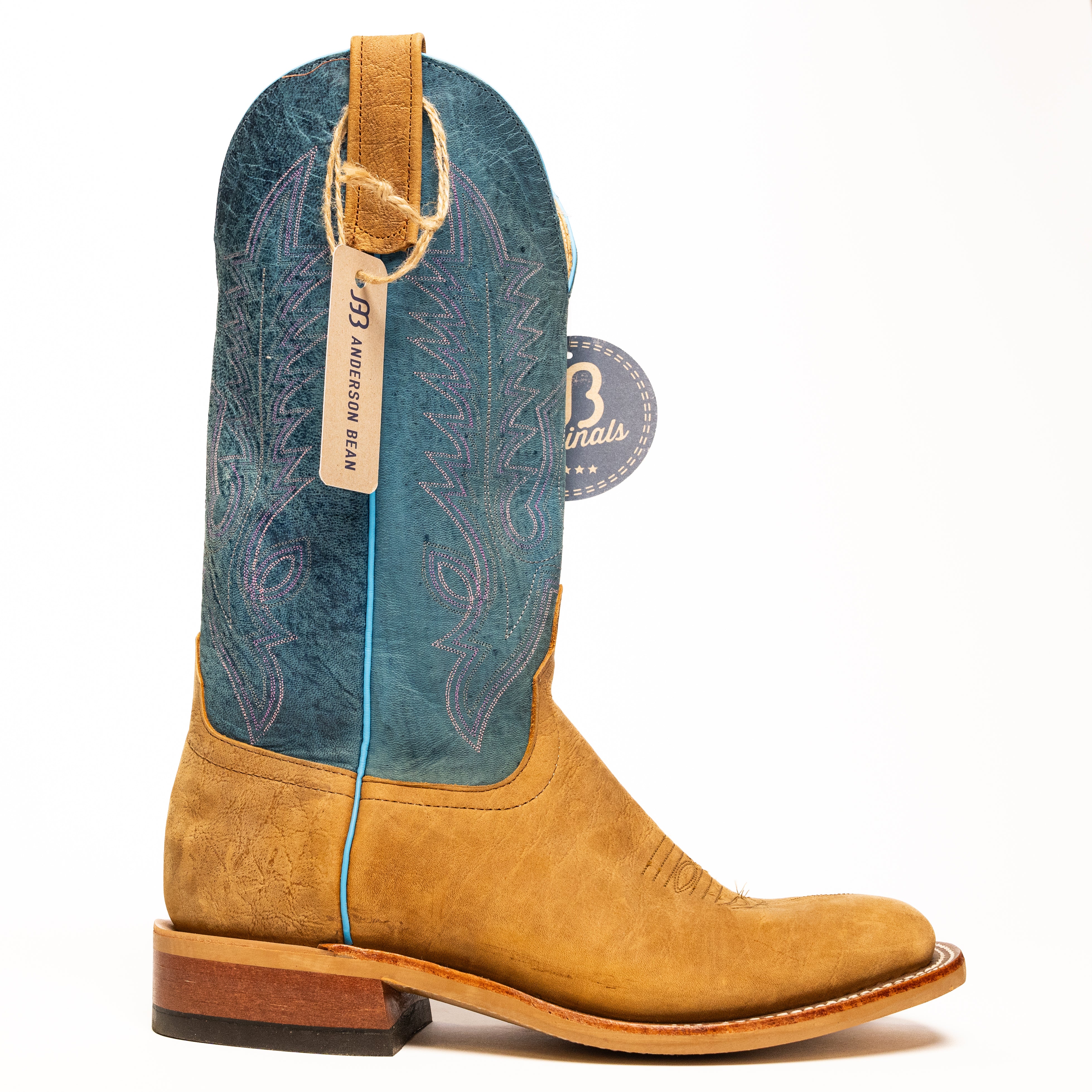 Anderson Bean Natural Brahma with 13" Danube Mad Dog Top - Crazy House Western Wear