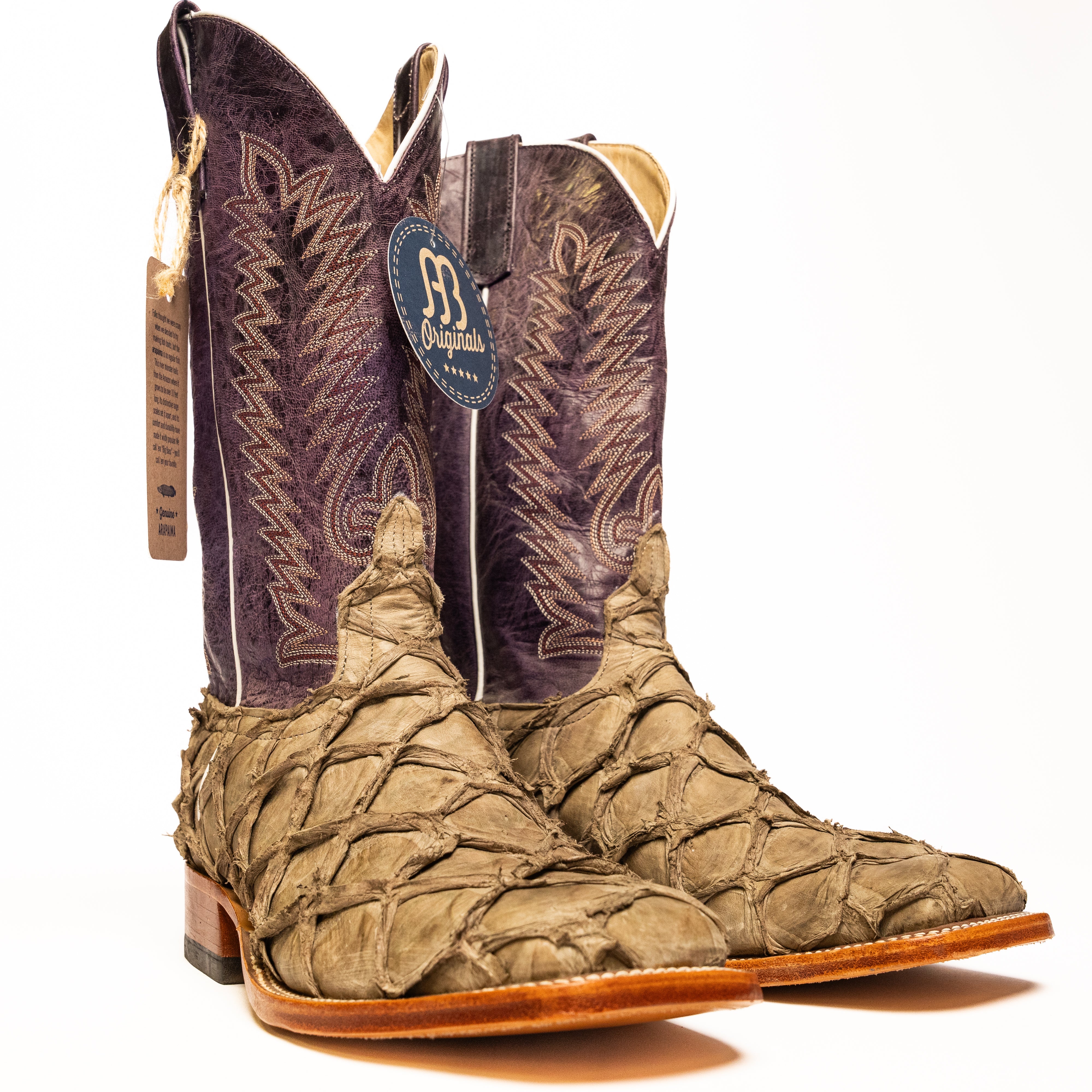 Anderson Bean Gray Matte Big Bass with 13" Purple Sinsation Top - Crazy House Western Wear