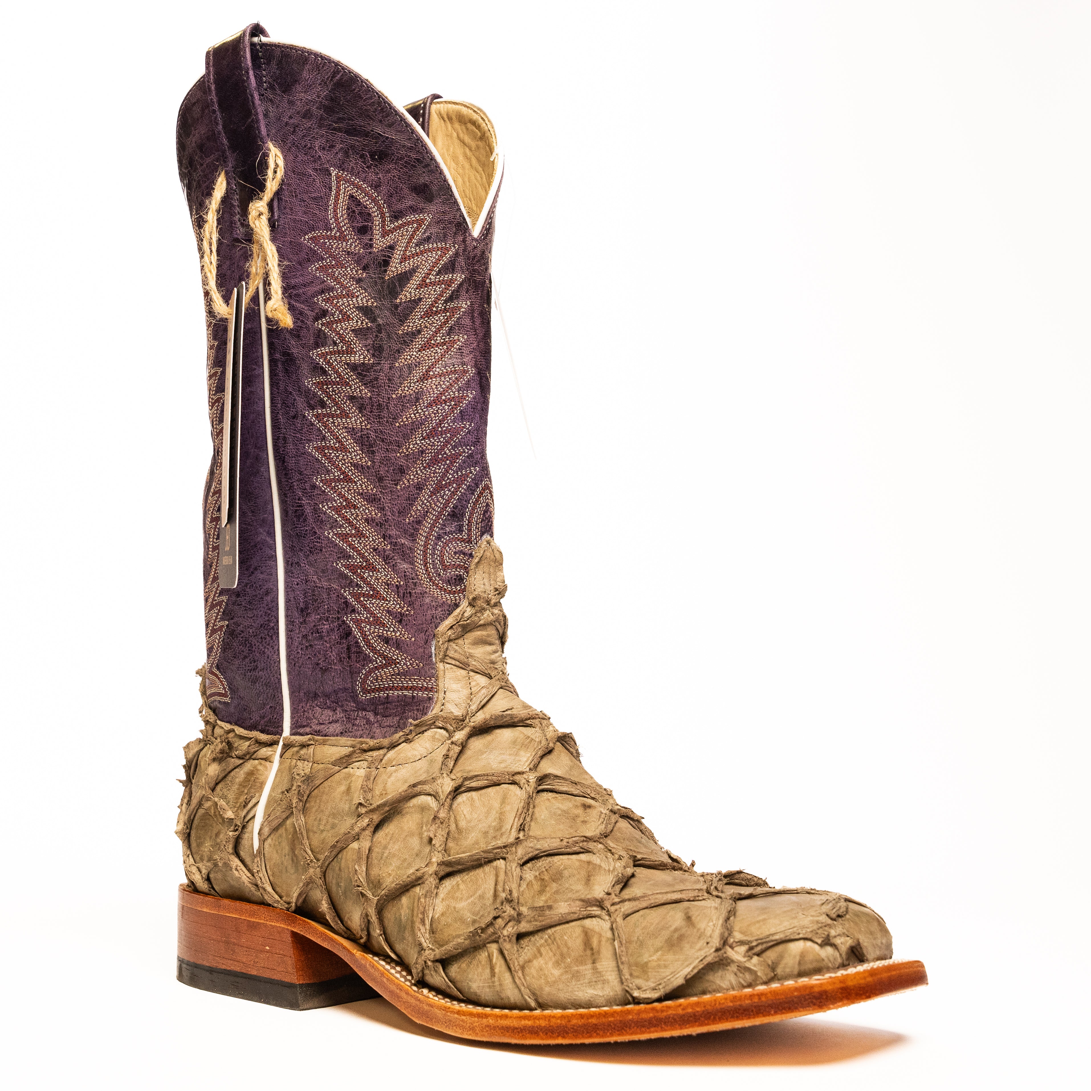 Anderson Bean Gray Matte Big Bass with 13" Purple Sinsation Top - Crazy House Western Wear