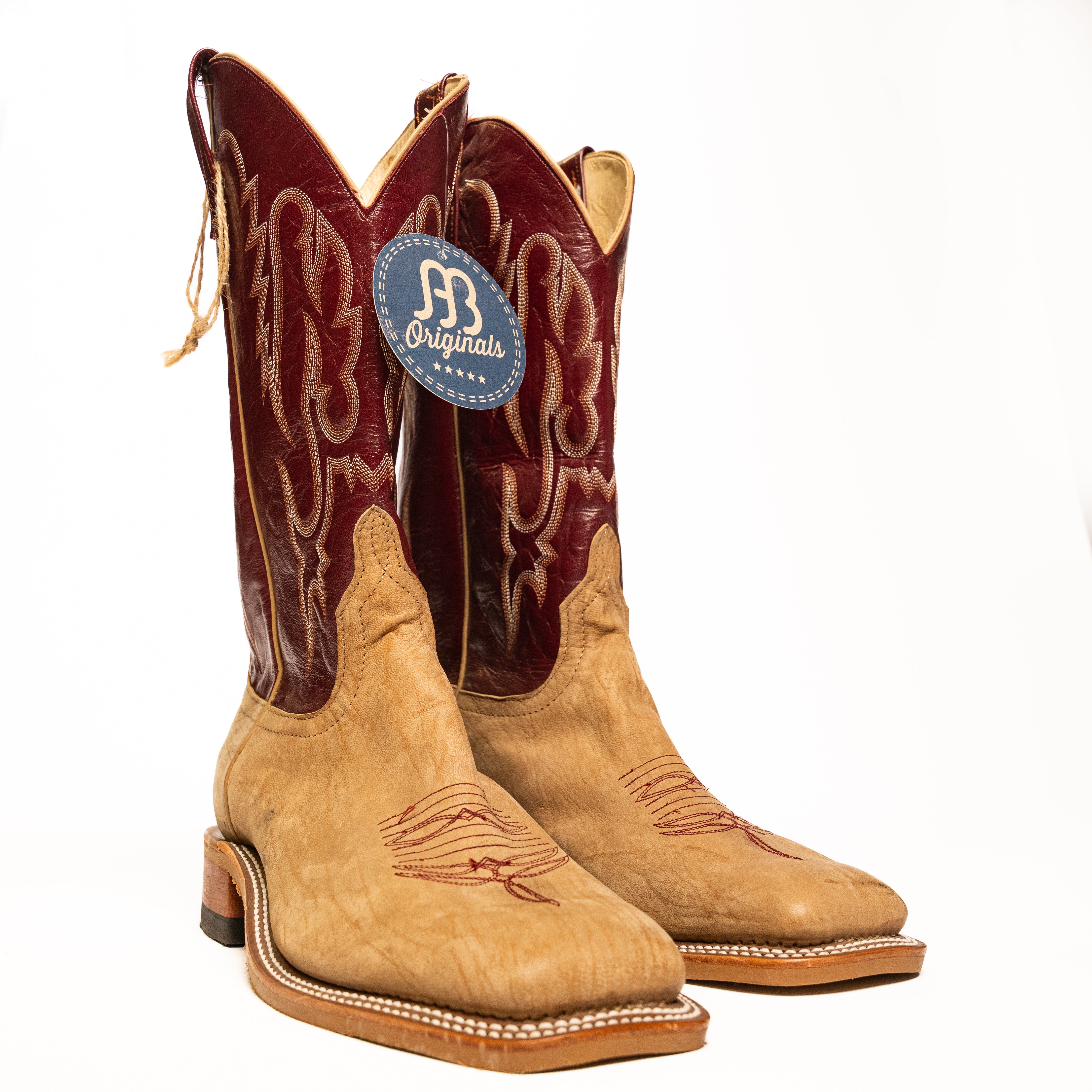 Anderson Bean Clay Washed Goat with 13" Sangria Top - Crazy House Western Wear