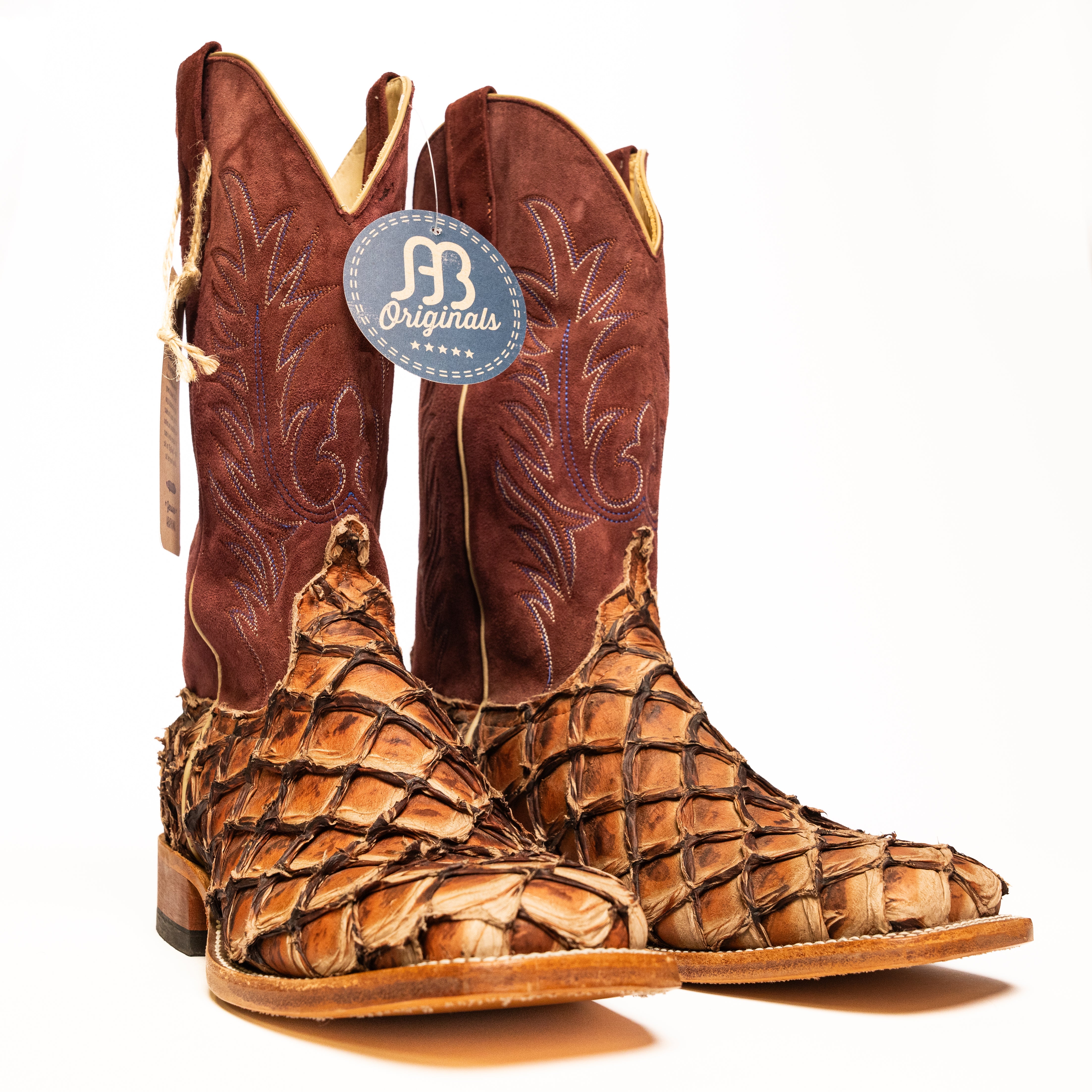 Anderson Bean Cigar Matte Big Bass with 13" Matador Suede Top - Crazy House Western Wear