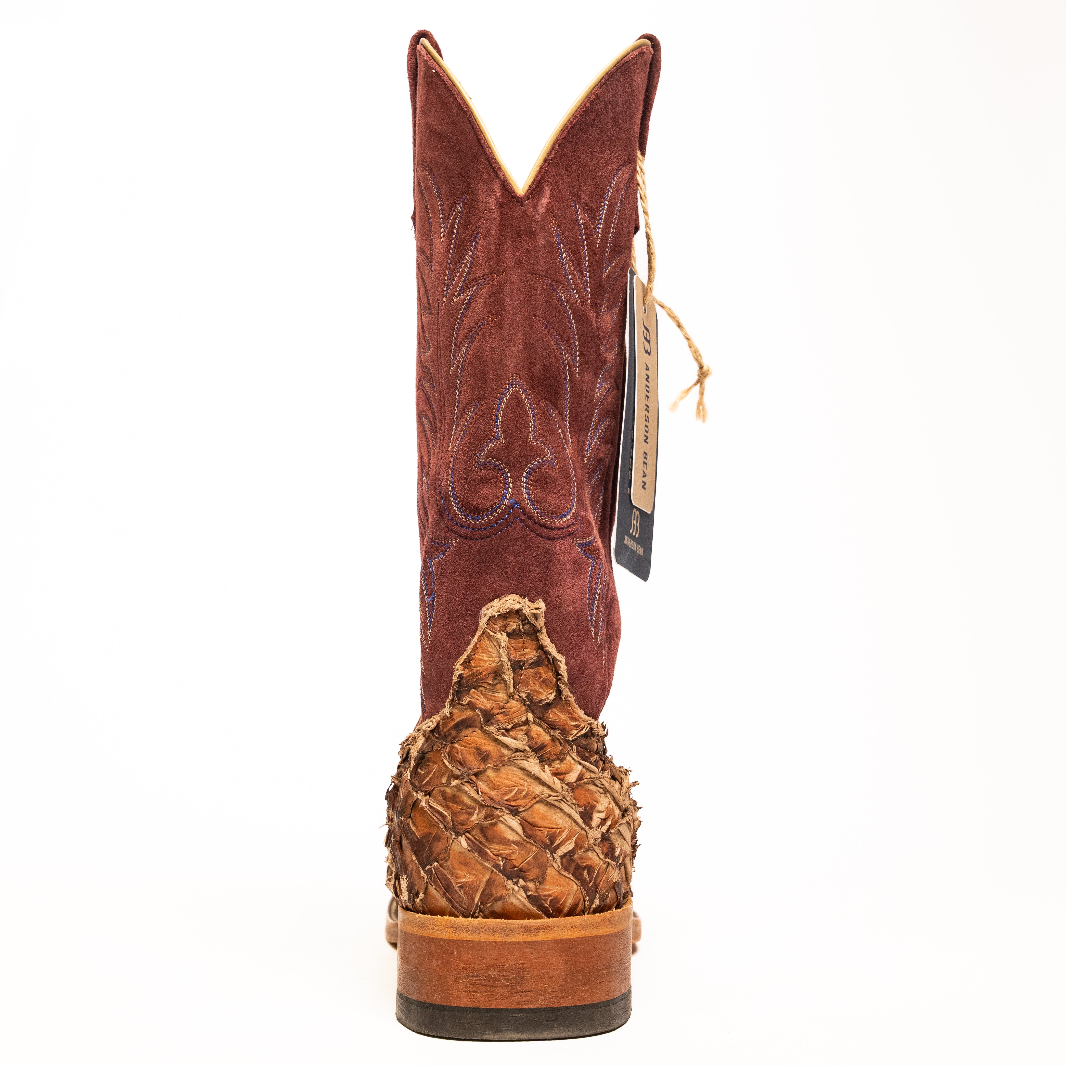 Anderson Bean Cigar Matte Big Bass with 13" Matador Suede Top - Crazy House Western Wear