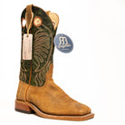 Anderson Bean Sand Angry Elk with 13" Emerald Explosion Top - Crazy House Western Wear