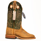 Anderson Bean Sand Angry Elk with 13" Emerald Explosion Top - Crazy House Western Wear