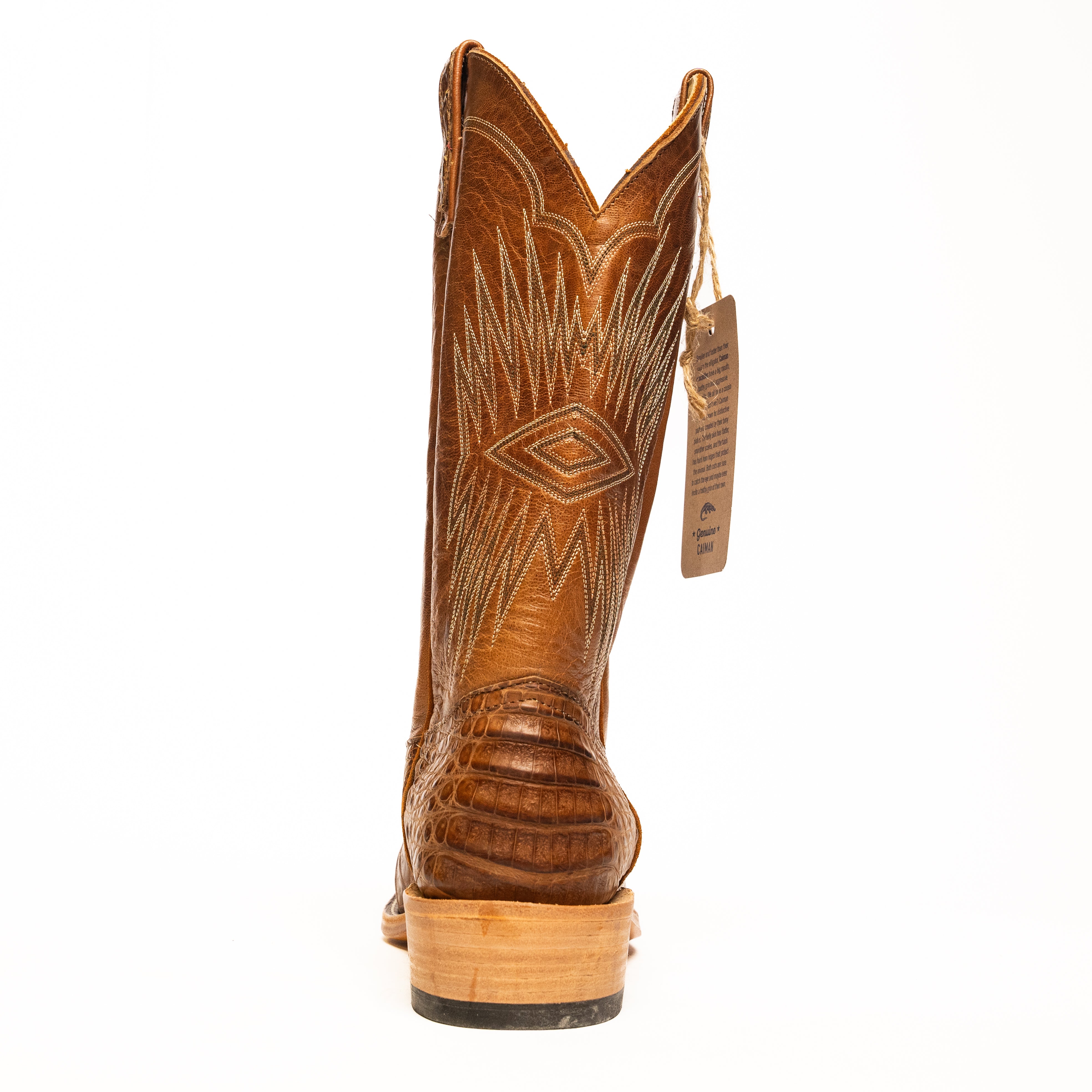 Anderson Bean Post Oak Caiman Belly with 13" Tan Goat Top - Crazy House Western Wear