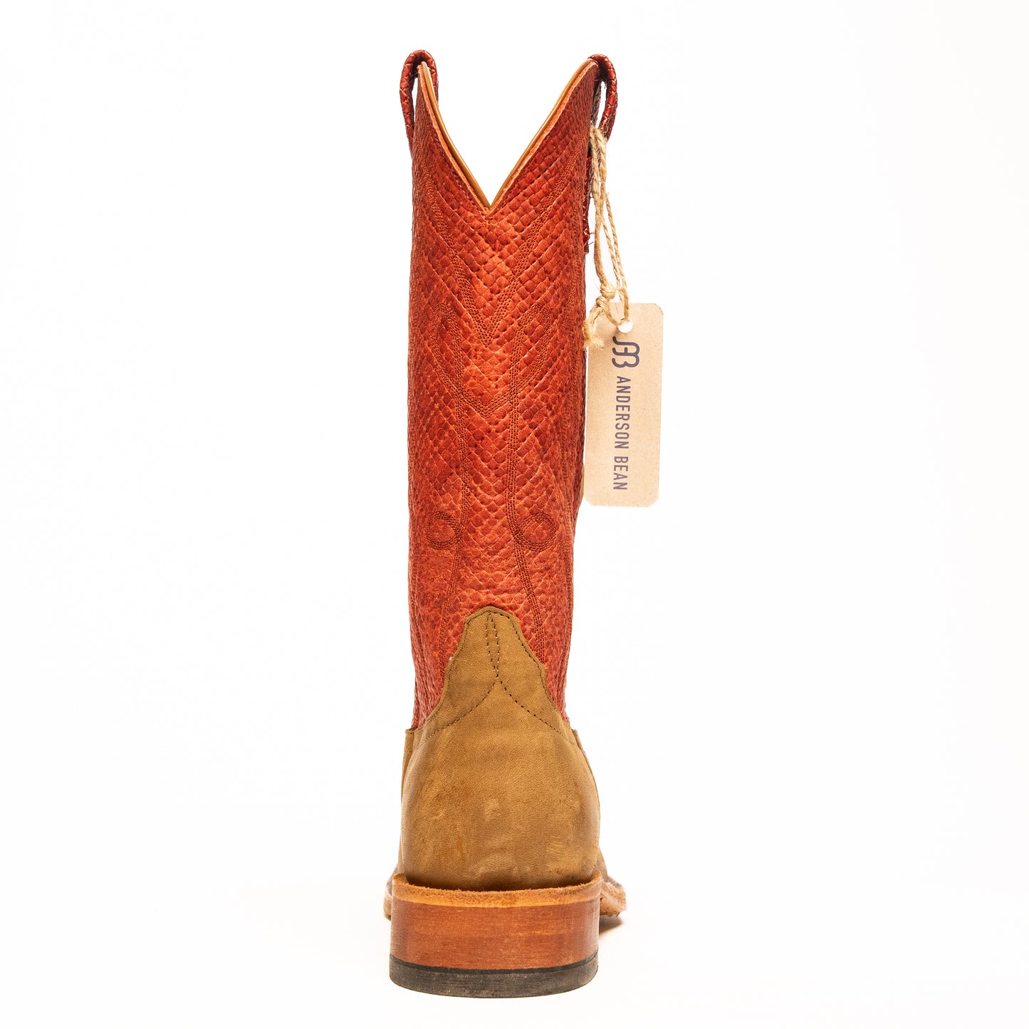Anderson Bean Oakwood Crazy Horse with Red Chex Top - Crazy House Western Wear