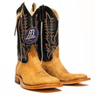 Anderson Bean Distressed Bison with 13" Black Glove Top - Crazy House Western Wear