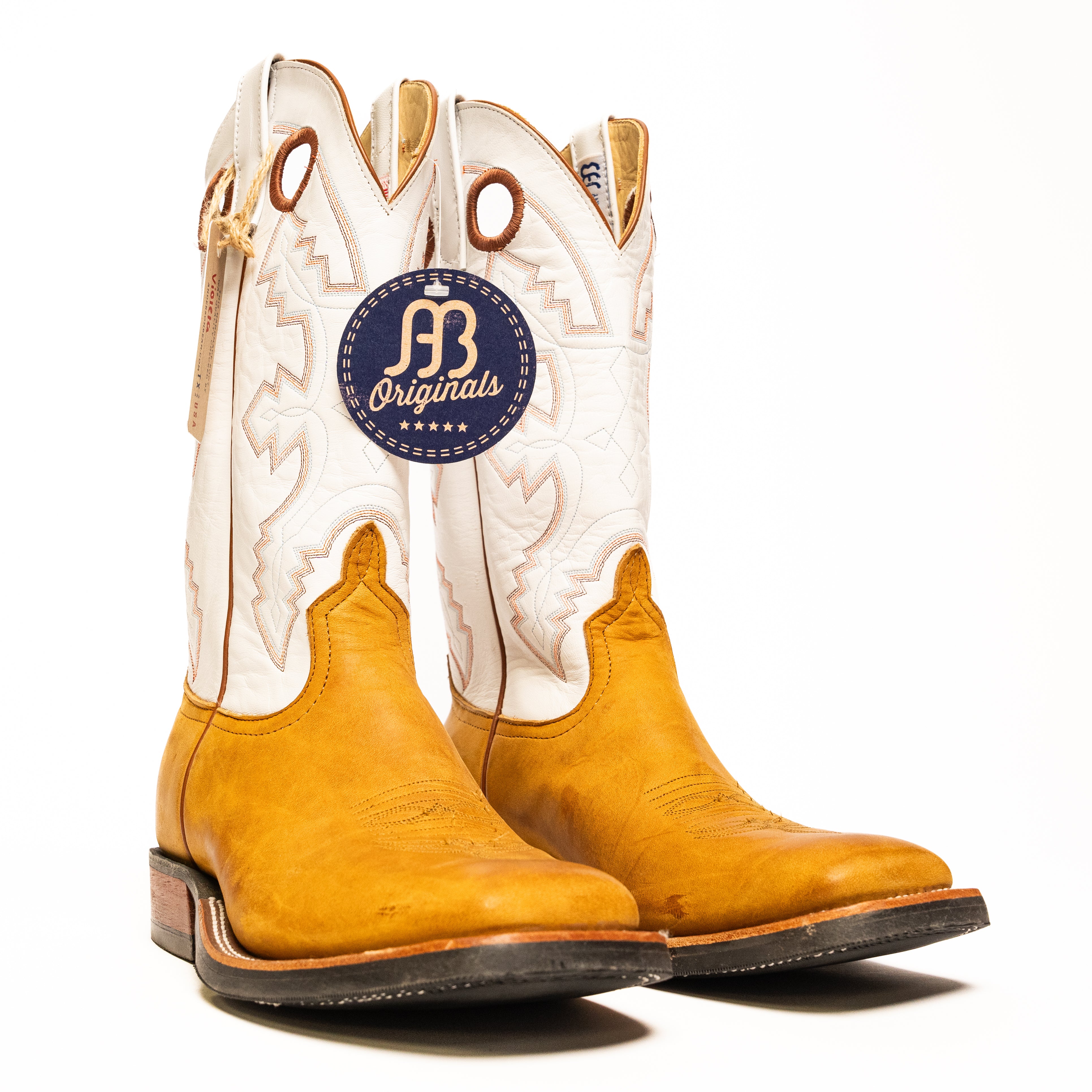 Anderson Bean Rust with 13" White Glove Top - Crazy House Western Wear