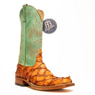 Anderson Bean Cognac Big Bass with 13" Lime Top - Crazy House Western Wear