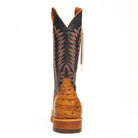 Anderson Bean Brandy Bruciato Full Quill Ostrich with 13" Burnished Navy Calf Top S3016 - Crazy House Western Wear