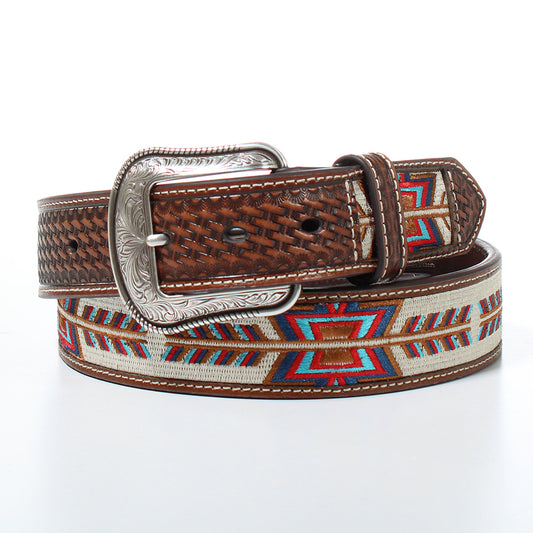 3D Western Aztec Print Belt - Crazy House Western Wear