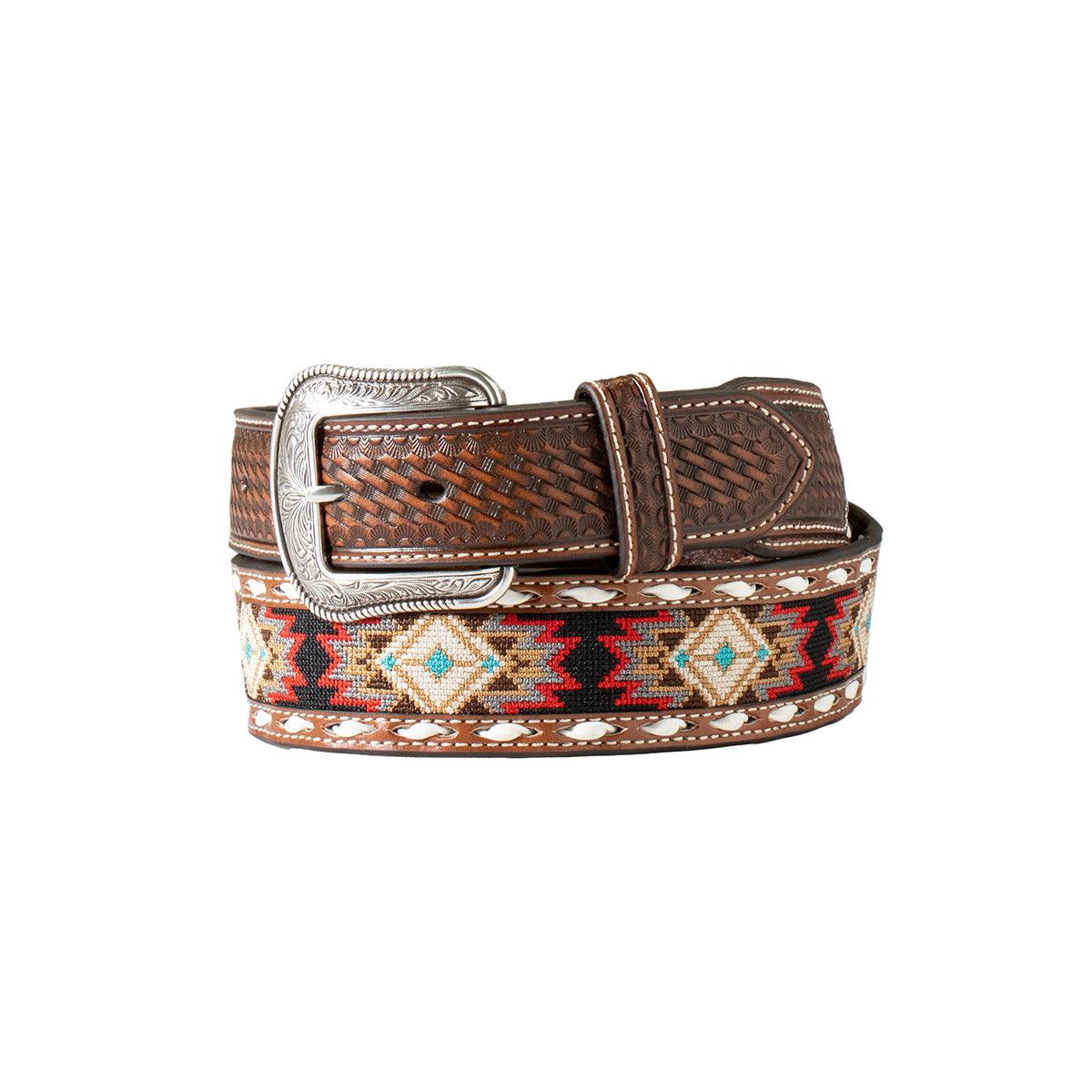 Men's 3D Western Southwest Print Belt D100017202 - Crazy House Western Wear