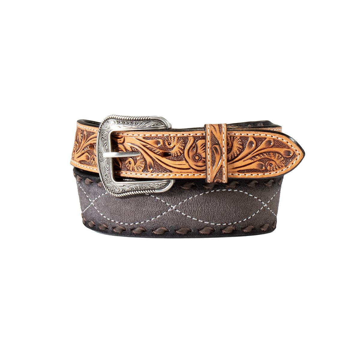 Men's 3D Western Roughout Buck Belt D1000175107 - Crazy House Western Wear