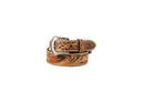 Men's 3D Tan Hand Tooled 100% Leather Belt D100018708