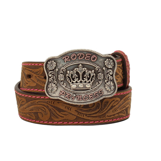 Angel Ranch Youth Girl's Rodeo Princess Brown Leather Belt