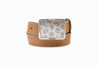 Angel Ranch Girl's Smooth Leather Belt with Rectangle Branded Buckle D130005202