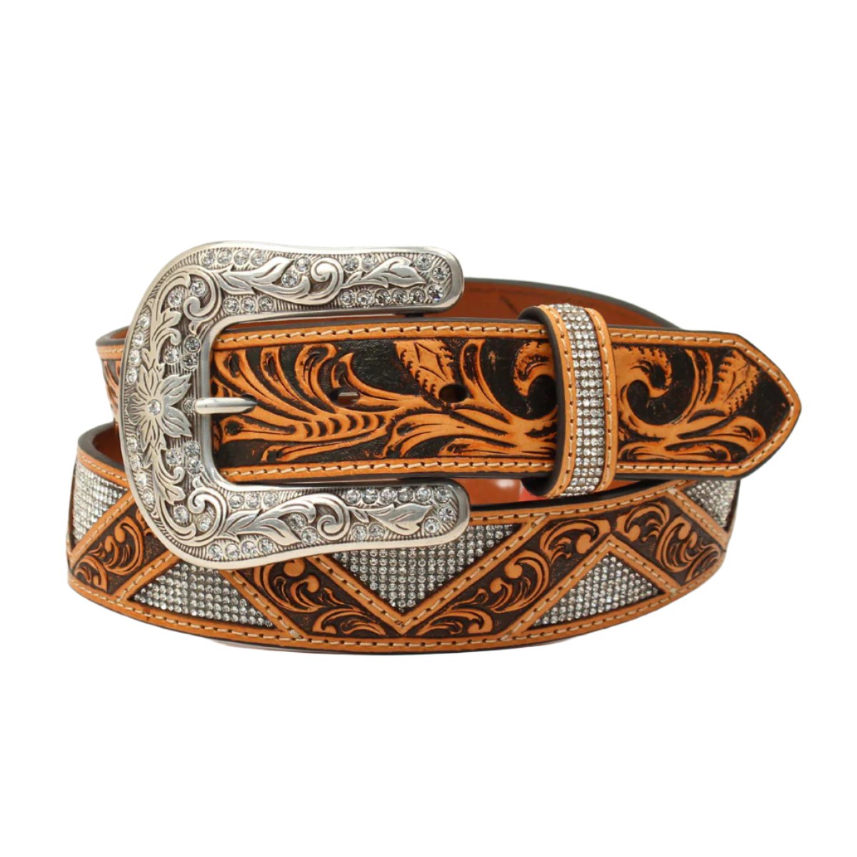 Angel Ranch Zig Zag Floral Belt - Crazy House Western Wear