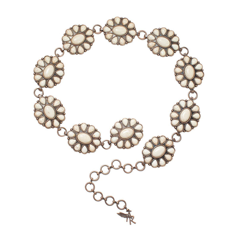 Women's Angel Ranch Oval Concho Chain Belt D140003905 - Crazy House Western Wear