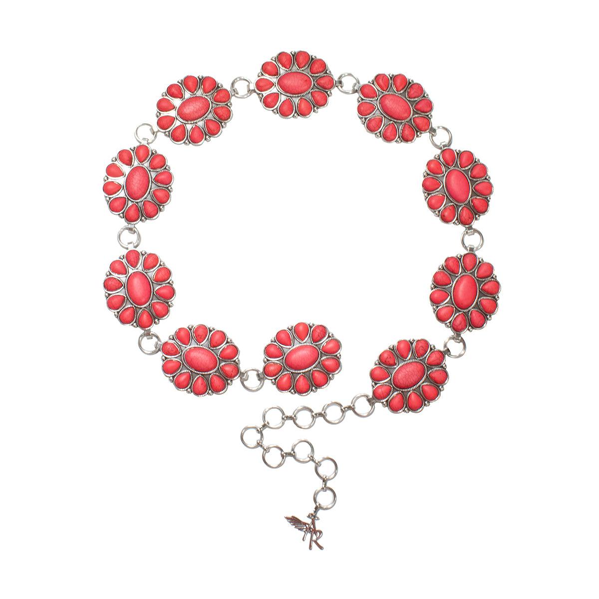 Women's Angel Ranch Oval Concho Chain Belt D140003929 - Crazy House Western Wear