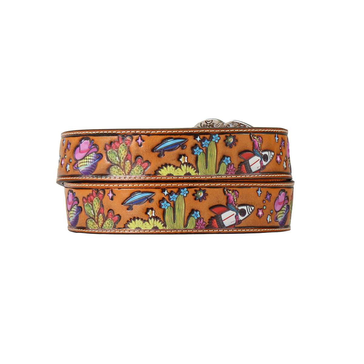 Women's Angel Ranch Multi Colored Cosmic Desert Scene Belt D140009397