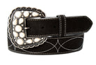 Women's Angel Ranch Black Roughout Belt D140010801